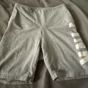 PINK Victoria's Secret Gray Shorts with White Logo